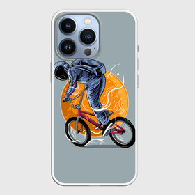 Чехол для iPhone 13 Pro с принтом Космический велосипедист (Z) в Екатеринбурге,  |  | bicycle | bicyclist | bike | biker | bmx | cycle | galaxy | moon | rider | space | stars | байкер | бмх | вело | велогонщик | велосепедист | велосипед | велоспорт | гонщик | космос | луна