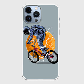 Чехол для iPhone 13 Pro Max с принтом Космический велосипедист (Z) в Екатеринбурге,  |  | bicycle | bicyclist | bike | biker | bmx | cycle | galaxy | moon | rider | space | stars | байкер | бмх | вело | велогонщик | велосепедист | велосипед | велоспорт | гонщик | космос | луна