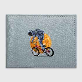 Обложка для студенческого билета с принтом Космический велосипедист (Z) в Екатеринбурге, натуральная кожа | Размер: 11*8 см; Печать на всей внешней стороне | Тематика изображения на принте: bicycle | bicyclist | bike | biker | bmx | cycle | galaxy | moon | rider | space | stars | байкер | бмх | вело | велогонщик | велосепедист | велосипед | велоспорт | гонщик | космос | луна