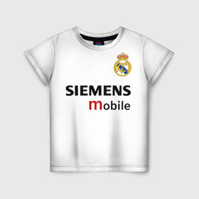 Детская футболка 3D с принтом Рауль Реал Мадрид в Екатеринбурге, 100% гипоаллергенный полиэфир | прямой крой, круглый вырез горловины, длина до линии бедер, чуть спущенное плечо, ткань немного тянется | Тематика изображения на принте: 7 | raul | real madrid | испанский футбольный клуб | ла лига | легенда реала | логотип реала | нападающий | номер 7 | рауль | реал мадрид | сименс мобайл | эмблема реала