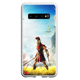 Чехол для Samsung Galaxy S10 с принтом ASSASSIN`S CREED l ODYSSEY(S) в Екатеринбурге, Силикон | Область печати: задняя сторона чехла, без боковых панелей | black flag | brotherhood | chronicles | creed | game | origins | revelations | rogue | syndicate | unity | valhalla | альтаир | ассасин | игры | кинжал | пираты