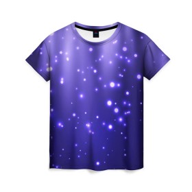 Женская футболка 3D с принтом Мерцающие Светлячки в Екатеринбурге, 100% полиэфир ( синтетическое хлопкоподобное полотно) | прямой крой, круглый вырез горловины, длина до линии бедер | stars | блестки | брызги | вода | водопад | вселенная | галактика | глубина | горошек | градиент | звездные | звездопад | космос | краски | лагуна | море | неоновый | ночь | огоньки | океан | переливы