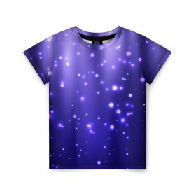 Детская футболка 3D с принтом Мерцающие Светлячки в Екатеринбурге, 100% гипоаллергенный полиэфир | прямой крой, круглый вырез горловины, длина до линии бедер, чуть спущенное плечо, ткань немного тянется | Тематика изображения на принте: stars | блестки | брызги | вода | водопад | вселенная | галактика | глубина | горошек | градиент | звездные | звездопад | космос | краски | лагуна | море | неоновый | ночь | огоньки | океан | переливы