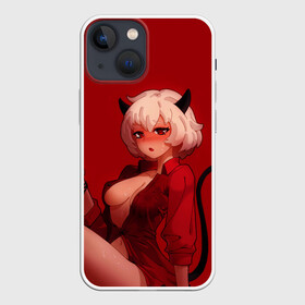 Чехол для iPhone 13 mini с принтом HELLTAKER в Екатеринбурге,  |  | anime | azazel | hell | helltaker | justice | lucifer | malina | modeus | pandemonica | zdrada | ад | аниме | демон | демонесса | здрада | люцифер | малина | модеус | пандемоника | правосудие | хеллтейкер | хэлтейкер | 