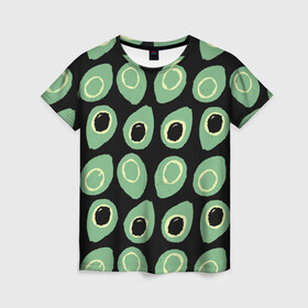 Женская футболка 3D с принтом avocado в Екатеринбурге, 100% полиэфир ( синтетическое хлопкоподобное полотно) | прямой крой, круглый вырез горловины, длина до линии бедер | avocado | авокадо | веганство | вегетарианство | еда | зеленый | земля | зож | листья | овощи | позиция | природа | фрукты