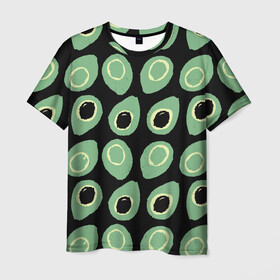 Мужская футболка 3D с принтом avocado в Екатеринбурге, 100% полиэфир | прямой крой, круглый вырез горловины, длина до линии бедер | avocado | авокадо | веганство | вегетарианство | еда | зеленый | земля | зож | листья | овощи | позиция | природа | фрукты