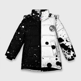 Зимняя куртка для девочек 3D с принтом Umbrella Academy (+спина) (Z) в Екатеринбурге, ткань верха — 100% полиэстер; подклад — 100% полиэстер, утеплитель — 100% полиэстер. | длина ниже бедра, удлиненная спинка, воротник стойка и отстегивающийся капюшон. Есть боковые карманы с листочкой на кнопках, утяжки по низу изделия и внутренний карман на молнии. 

Предусмотрены светоотражающий принт на спинке, радужный светоотражающий элемент на пуллере молнии и на резинке для утяжки. | dark horse comics | the umbrella academy | академия амбрелла | белая скрипка | бен харгривз | комикс | комильфо | космобой | кракен | реджинальд харгривз | сеанс | слух