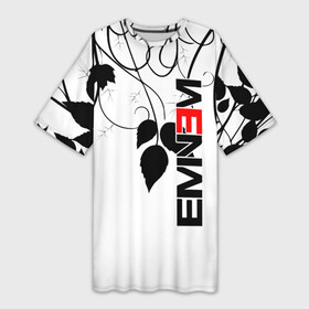 Платье-футболка 3D с принтом Eminem в Екатеринбурге,  |  | aftermath | hip | hop | kamikaze | music | music to be murdered by | rap | remastered | vevo | маршалл брюс мэтерс | слим шейди | эминем