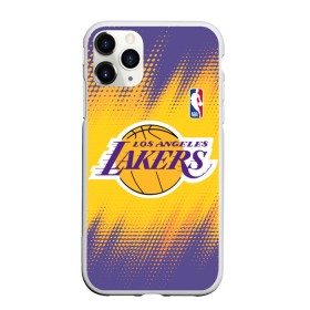 Чехол для iPhone 11 Pro матовый с принтом Los Angeles Lakers в Екатеринбурге, Силикон |  | basketball | game | lakers | los angeles | los angeles lakers | nba | sport | баскетбол | игра | лейкерс | лос анджелес | лос анджелес лейкерс | нба | спорт