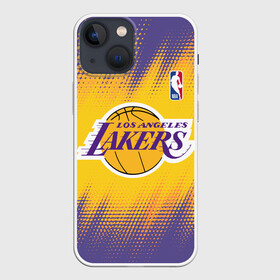 Чехол для iPhone 13 mini с принтом Los Angeles Lakers в Екатеринбурге,  |  | basketball | game | lakers | los angeles | los angeles lakers | nba | sport | баскетбол | игра | лейкерс | лос анджелес | лос анджелес лейкерс | нба | спорт