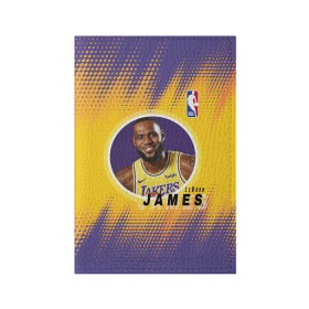 Обложка для паспорта матовая кожа с принтом LeBron James в Екатеринбурге, натуральная матовая кожа | размер 19,3 х 13,7 см; прозрачные пластиковые крепления | Тематика изображения на принте: basketball | game | james | lakers | lebron | lebron james | los angeles | los angeles lakers | nba | player | sport | баскетбол | баскетболист | джеймс | игра | игрок | леброн | леброн джеймс | лейкерс | лос анджелес | лос анджелес лейке