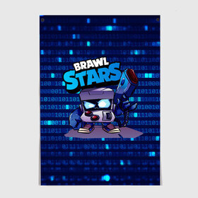 Постер с принтом 8 bit blue brawl stars 8 бит в Екатеринбурге, 100% бумага
 | бумага, плотность 150 мг. Матовая, но за счет высокого коэффициента гладкости имеет небольшой блеск и дает на свету блики, но в отличии от глянцевой бумаги не покрыта лаком | 8 bit | 8 бит | brawl | brawl stars | brawlstars | brawl_stars | jessie | бравл | бравлстарс