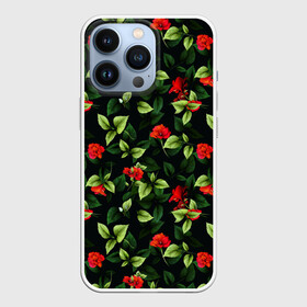 Чехол для iPhone 13 Pro с принтом Цветочный сад в Екатеринбурге,  |  | Тематика изображения на принте: весна | дача | летние цветы | летняя | лето | паттерн | розы | сад | свежесть | текстуры | узор | цветы