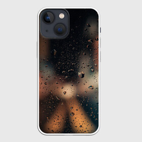 Чехол для iPhone 13 mini с принтом Капли на стекле брызги вечер в Екатеринбурге,  |  | абстракция | блики | боке | брызги | вечер | вода | город | градиент | дождь | капли | капли на стекле | круги | лето | природа | роса | свет | симметрия | темный | фото