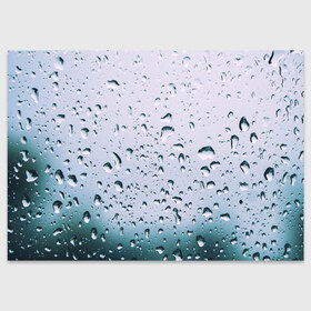 Поздравительная открытка с принтом Капли окно стекло дождь серо в Екатеринбурге, 100% бумага | плотность бумаги 280 г/м2, матовая, на обратной стороне линовка и место для марки
 | абстракция | блики | боке | брызги | вечер | вода | градиент | дача | дождь | капли | капли на стекле | лес | лето | мрачно | окно | природа | роса | свет | силуэты | симметрия | текстура | темный | фото