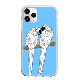 Чехол для iPhone 11 Pro матовый с принтом Белые попугаи в Екатеринбурге, Силикон |  | bird | parrot | tropical | wings | азия | ара | джунгли | дикие | животные | клюв | крылья | латинская | летние | лето | небесный | острова | отдых | пальмы | перья | попугаи | попугай | птица | птичка | райские | тропики