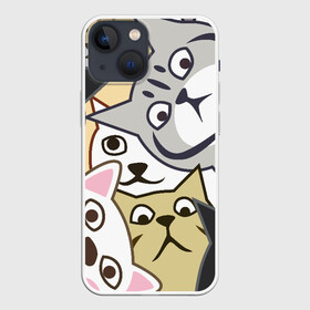 Чехол для iPhone 13 mini с принтом Котики Шпионы в Екатеринбурге,  |  | anime | art | casual | cat | cats | cute | funny | kawaii | kitty | meme | memes | pussy | selfie | аниме | арт | животные | каваи | кавай | кот | коте | котик | котики | коты | кошка | кэжуал | мем | мемы | милота | приколы | прикольные | се