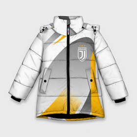 Зимняя куртка для девочек 3D с принтом Juventus Uniform в Екатеринбурге, ткань верха — 100% полиэстер; подклад — 100% полиэстер, утеплитель — 100% полиэстер. | длина ниже бедра, удлиненная спинка, воротник стойка и отстегивающийся капюшон. Есть боковые карманы с листочкой на кнопках, утяжки по низу изделия и внутренний карман на молнии. 

Предусмотрены светоотражающий принт на спинке, радужный светоотражающий элемент на пуллере молнии и на резинке для утяжки. | fc | football | fotball club | juventus | juventus uniform | sport | спорт | спортивные | униформа | фирменые цвета | фк | футбол | футбольный клуб | ювентус | ювентус униформа