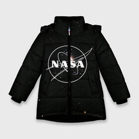 Зимняя куртка для девочек 3D с принтом NASA l НАСА(S) в Екатеринбурге, ткань верха — 100% полиэстер; подклад — 100% полиэстер, утеплитель — 100% полиэстер. | длина ниже бедра, удлиненная спинка, воротник стойка и отстегивающийся капюшон. Есть боковые карманы с листочкой на кнопках, утяжки по низу изделия и внутренний карман на молнии. 

Предусмотрены светоотражающий принт на спинке, радужный светоотражающий элемент на пуллере молнии и на резинке для утяжки. | cosmonavt | galaxy | nasa | nebula | space | star | абстракция | астронавт | вселенная | галактика | звезда | звезды | космический | космонавт | наса | планеты | скафандр