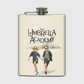 Фляга с принтом The umbrella academy в Екатеринбурге, металлический корпус | емкость 0,22 л, размер 125 х 94 мм. Виниловая наклейка запечатывается полностью | dark horse comics | netflix | the umbrella academy | umbrella | академия амбрелла | белая скрипка | бен харгривз | комикс | комильфо | космобой | кракен | реджинальд харгривз | сеанс | слух