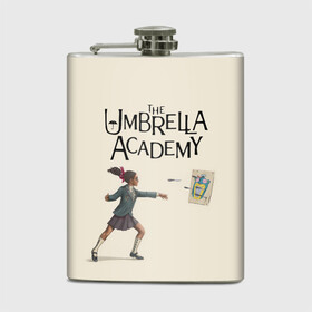 Фляга с принтом The umbrella academy в Екатеринбурге, металлический корпус | емкость 0,22 л, размер 125 х 94 мм. Виниловая наклейка запечатывается полностью | dark horse comics | netflix | the umbrella academy | umbrella | академия амбрелла | белая скрипка | бен харгривз | комикс | комильфо | космобой | кракен | реджинальд харгривз | сеанс | слух