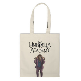 Шоппер 3D с принтом The umbrella academy в Екатеринбурге, 100% полиэстер | Плотность: 200 г/м2; Размер: 34×35 см; Высота лямок: 30 см | dark horse comics | netflix | the umbrella academy | umbrella | академия амбрелла | белая скрипка | бен харгривз | комикс | комильфо | космобой | кракен | реджинальд харгривз | сеанс | слух