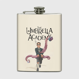 Фляга с принтом The umbrella academy в Екатеринбурге, металлический корпус | емкость 0,22 л, размер 125 х 94 мм. Виниловая наклейка запечатывается полностью | dark horse comics | netflix | the umbrella academy | umbrella | академия амбрелла | белая скрипка | бен харгривз | комикс | комильфо | космобой | кракен | реджинальд харгривз | сеанс | слух