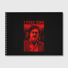 Альбом для рисования с принтом Пабло (I feel Like Escobar) в Екатеринбурге, 100% бумага
 | матовая бумага, плотность 200 мг. | Тематика изображения на принте: барон | вещество | власть | глюк | дурман | зависимость | игла | кайф | кофеин | любовь | мак | морф | пабло | флекс | хайп