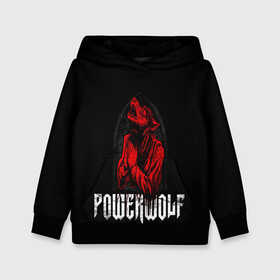 Детская толстовка 3D с принтом POWERWOLF в Екатеринбурге, 100% полиэстер | двухслойный капюшон со шнурком для регулировки, мягкие манжеты на рукавах и по низу толстовки, спереди карман-кенгуру с мягким внутренним слоем | hardcore | metal | music | powerwolf | punk | rock | волки | метал | музыка | панк | рок