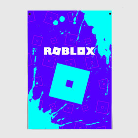 Постер с принтом ROBLOX / РОБЛОКС в Екатеринбурге, 100% бумага
 | бумага, плотность 150 мг. Матовая, но за счет высокого коэффициента гладкости имеет небольшой блеск и дает на свету блики, но в отличии от глянцевой бумаги не покрыта лаком | blocks | blox | game | games | logo | minecraft | mobile | online | roblocks | roblox | robux | studio | блоки | игра | игры | квадрат | квадратик | кщидщч | лого | логотип | майнкрафт | онлайн | роблокс | робукс | символ | символы | студия