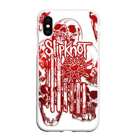 Чехол для iPhone XS Max матовый с принтом Slipknot в Екатеринбурге, Силикон | Область печати: задняя сторона чехла, без боковых панелей | band | corey taylor | jim root | metal | mick thomson | music | official | slipknot | альтернативный | глэм | готик | гранж | метал | музыка | пост | рок | слипкнот | хард