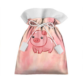 Подарочный 3D мешок с принтом милая свинка в Екатеринбурге, 100% полиэстер | Размер: 29*39 см | арт | еда | животное | животные | картинка | кушать | люблю покупать | милая | обжора | обжорство | рисунок | свинина | свинка | свиньи | свинья | свинюшка | толстая | толстый