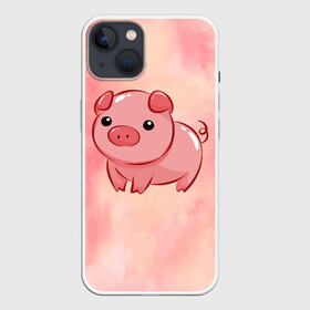 Чехол для iPhone 13 с принтом милая свинка в Екатеринбурге,  |  | арт | еда | животное | животные | картинка | кушать | люблю покупать | милая | обжора | обжорство | рисунок | свинина | свинка | свиньи | свинья | свинюшка | толстая | толстый