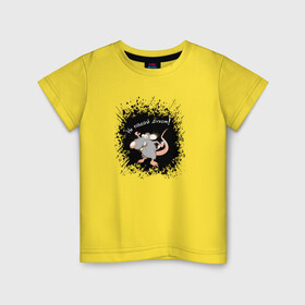 Детская футболка хлопок с принтом Вакцинация в Екатеринбурге, 100% хлопок | круглый вырез горловины, полуприлегающий силуэт, длина до линии бедер | banksy | бэнкси | в лондонском | вакцинация | крыс | метро | рисунки | чихающих