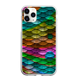 Чехол для iPhone 11 Pro Max матовый с принтом Цветная чешуя в Екатеринбурге, Силикон |  | змея | цвета | цветные | чешуя | яркие цвета