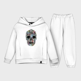 Детский костюм хлопок Oversize с принтом Tosh   Cool skull в Екатеринбурге,  |  | Тематика изображения на принте: cloud | crown | fly agaric | ghost | jaw | orbits | rabbit | skull | smile | tape | tosh | глазницы | ерунда | корона | кролик | лента | мухомор | облако | пасть | привидение | улыбка | череп