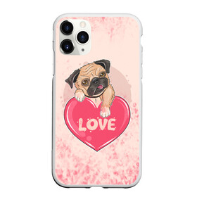 Чехол для iPhone 11 Pro матовый с принтом Love Pug (Z) в Екатеринбурге, Силикон |  | dog | doggie | doggy | mops | pug | декоративная собака | друг человека | другу | кинолог | лабрадор | малые молоссоиды | мопс | мопсик | мохнатый | пес | пёсель | пёсик | подарок | подруге | собака | собакен | собаки