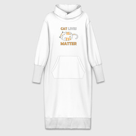 Платье удлиненное хлопок с принтом Cat Lives Matter | CLM (Z) в Екатеринбурге,  |  | animal liberation | animals lives matter | cat | cats | lives matter | домашнее животное | квадрокот | кот | котейка | котики | кошка | кошки | мартовские коты | милая | милые | мимими | мур | мурмур | мурмурмур | мяу | няшные