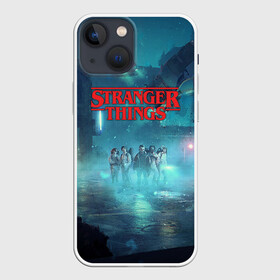 Чехол для iPhone 13 mini с принтом Очень странные дела в Екатеринбурге,  |  | the stranger things | восьмидесятые | дастин хендерсон | майк уилер | монстр | монстры | оди | одиннадцать | очень странные дела | ретро | сериал | сериалы | ужасы | уилл байерс