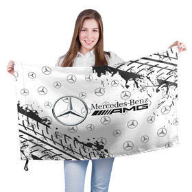 Флаг 3D с принтом MERCEDES / МЕРСЕДЕС в Екатеринбурге, 100% полиэстер | плотность ткани — 95 г/м2, размер — 67 х 109 см. Принт наносится с одной стороны | amg | auto | bens | benz | logo | merc | mercedes | mercedes benz | mersedes | moto | new | star | vthctltc | авто | амг | бенц | звезда | класс | лого | логотип | мерин | мерс | мерседес | мерседес бенц | мото | новый | символ | символы | ьуксуву
