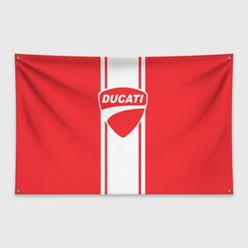 Флаг-баннер с принтом DUCATI в Екатеринбурге, 100% полиэстер | размер 67 х 109 см, плотность ткани — 95 г/м2; по краям флага есть четыре люверса для крепления | ducati | moto | дукати | мото | мотоспорт