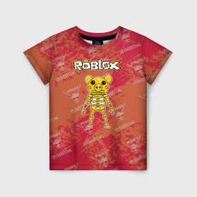 Детская футболка 3D с принтом Свинка Пигги из Roblox в Екатеринбурге, 100% гипоаллергенный полиэфир | прямой крой, круглый вырез горловины, длина до линии бедер, чуть спущенное плечо, ткань немного тянется | Тематика изображения на принте: pig | piggi | roblox | svinka | игра | пигги