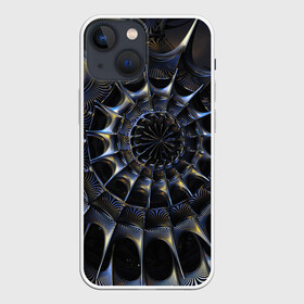 Чехол для iPhone 13 mini с принтом DARK в Екатеринбурге,  |  | abstract | abstraction | color | fractal | geometry | paitnt | psy | rdtktr | абстракция | геометрия | краски | неоновые | психоделика | фрактал