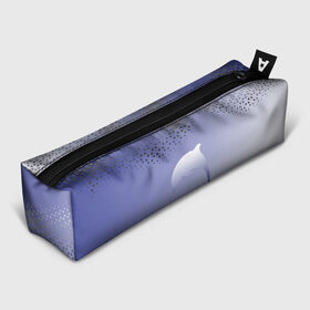 Пенал 3D с принтом Минималистичный дельфин в Екатеринбурге, 100% полиэстер | плотная ткань, застежка на молнии | dolphin | minimalism | sea | дельфин | минимализм | море
