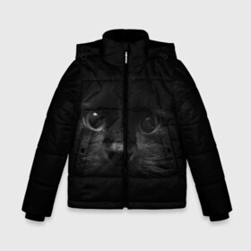 Зимняя куртка для мальчиков 3D с принтом Чёрный кот в Екатеринбурге, ткань верха — 100% полиэстер; подклад — 100% полиэстер, утеплитель — 100% полиэстер | длина ниже бедра, удлиненная спинка, воротник стойка и отстегивающийся капюшон. Есть боковые карманы с листочкой на кнопках, утяжки по низу изделия и внутренний карман на молнии. 

Предусмотрены светоотражающий принт на спинке, радужный светоотражающий элемент на пуллере молнии и на резинке для утяжки | животные | кот | коты | кошка | кошки | питомцы