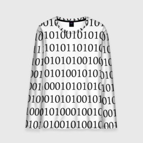 Мужской лонгслив 3D с принтом 101 в Екатеринбурге, 100% полиэстер | длинные рукава, круглый вырез горловины, полуприлегающий силуэт | Тематика изображения на принте: 101 | binary code | machine language | programming | двоичный код | программирования