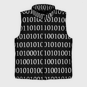 Мужской жилет утепленный 3D с принтом Black 101 в Екатеринбурге,  |  | 101 | binary code | black | programming | двоичный код | программировать