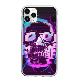 Чехол для iPhone 11 Pro матовый с принтом Glitch в Екатеринбурге, Силикон |  | glitch | neon | skull | vanguard | авангард | глитч | неон | череп