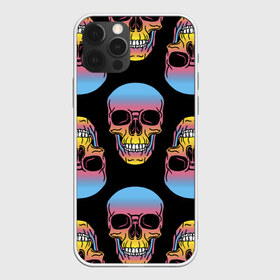 Чехол для iPhone 12 Pro Max с принтом Neon skull в Екатеринбурге, Силикон |  | Тематика изображения на принте: color | grin | jaw | neon | skull | teeth | неон | оскал | пасть | цвет | череп