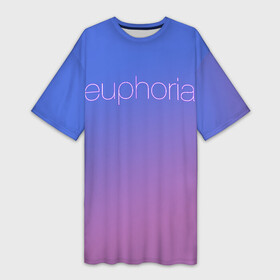 Платье-футболка 3D с принтом Euphoria в Екатеринбурге,  |  | euphoria | hunter schafer | jules vaughn | rue bennett | zendaya | джулиус | джулс вон | зендайа | зендая | ру беннет | хантер шафер | эйфория